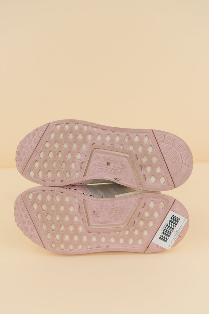 adidas cloud sneakers blush orange and purple (7; retail $149.95)