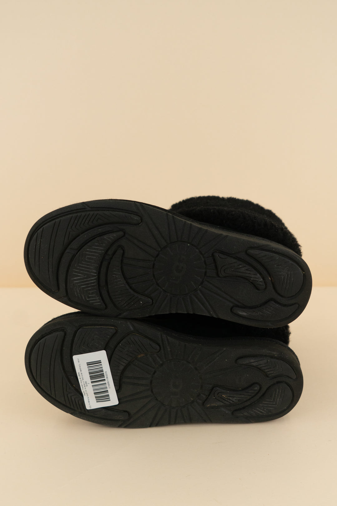 ugg australia black tall suede fur fold over bootie (y; retail $350)