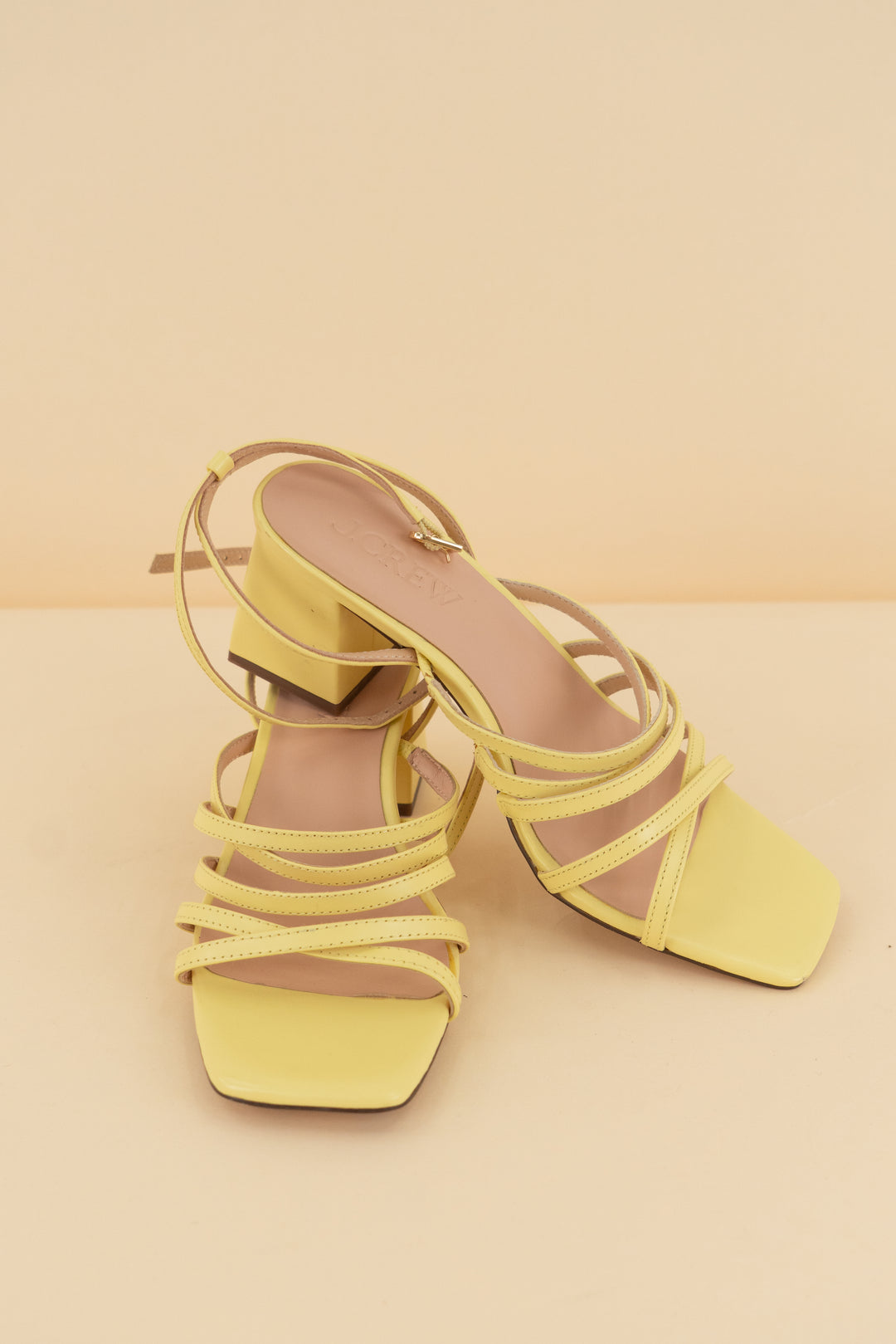 j.crew yellow strappy block heels (7)