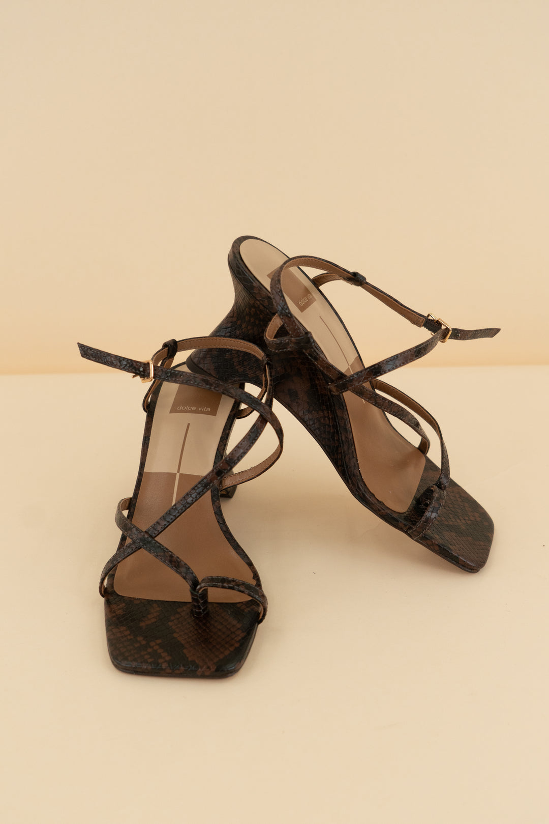 dolce vita brown snakeskin wedges (7)