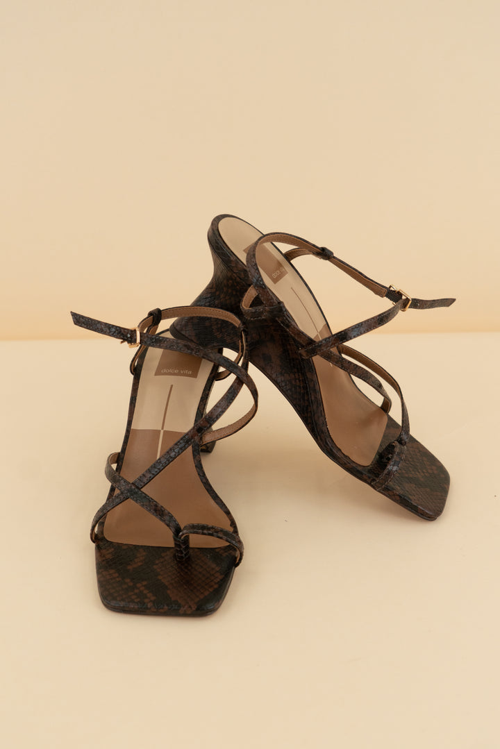 dolce vita brown snakeskin wedges (7)