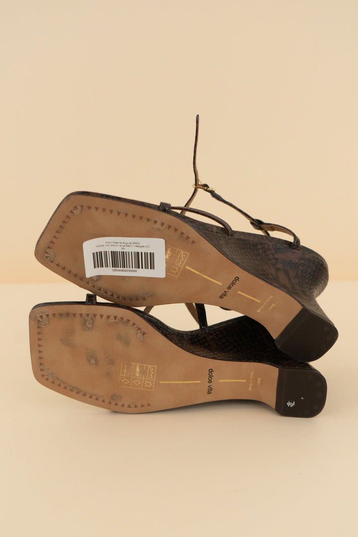 dolce vita brown snakeskin wedges (7)