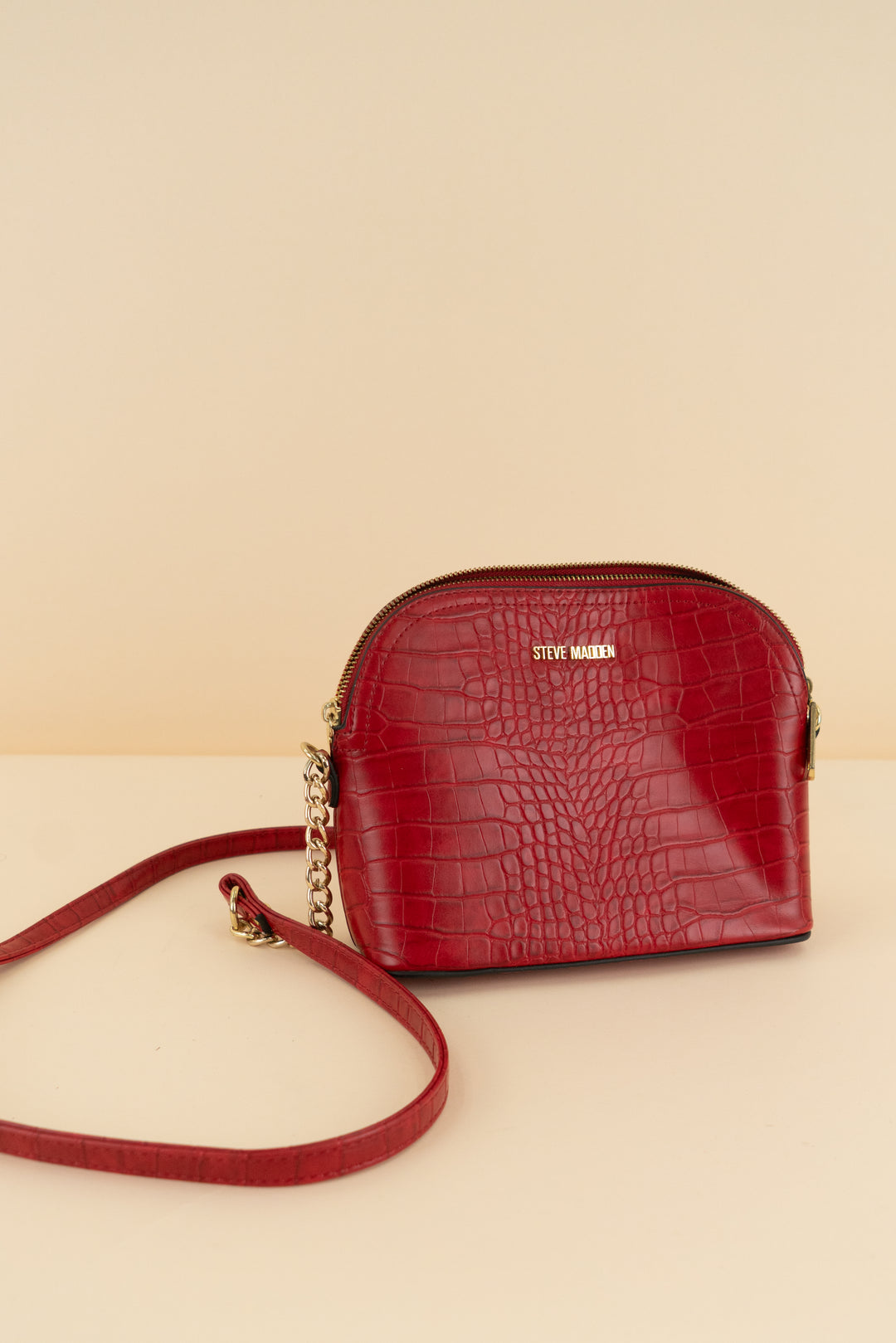 Steve Madden red vegan leather cross body