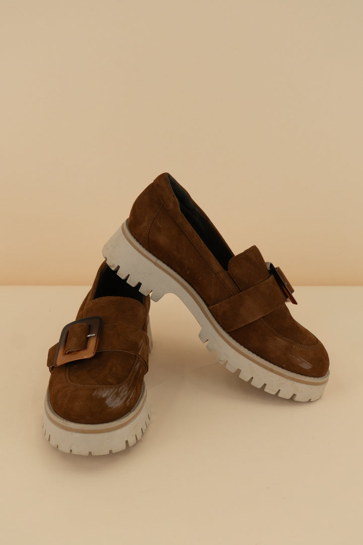 soft waves caramel heeled loafers (40)