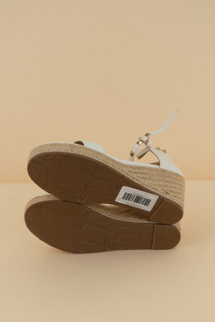 spirit white espadrille heel (8.5)