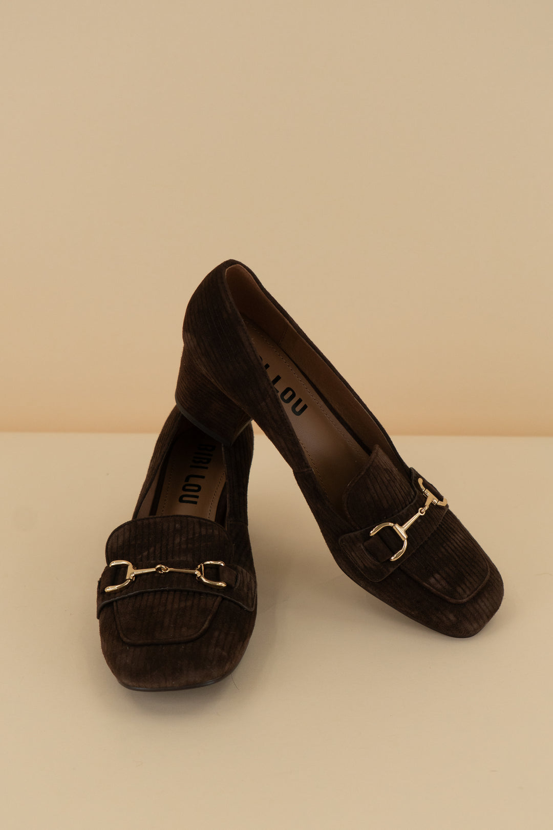 bibi lou brown heeled loafer (40)