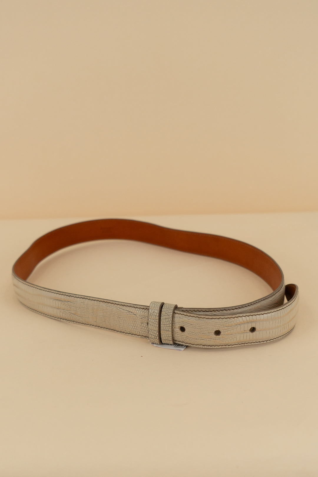 acne studios grey snake skin belt (l)