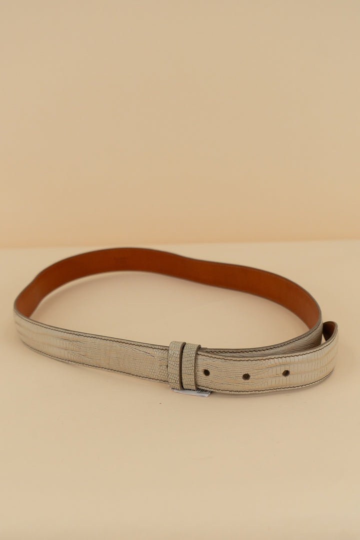 acne studios grey snake skin belt (l)