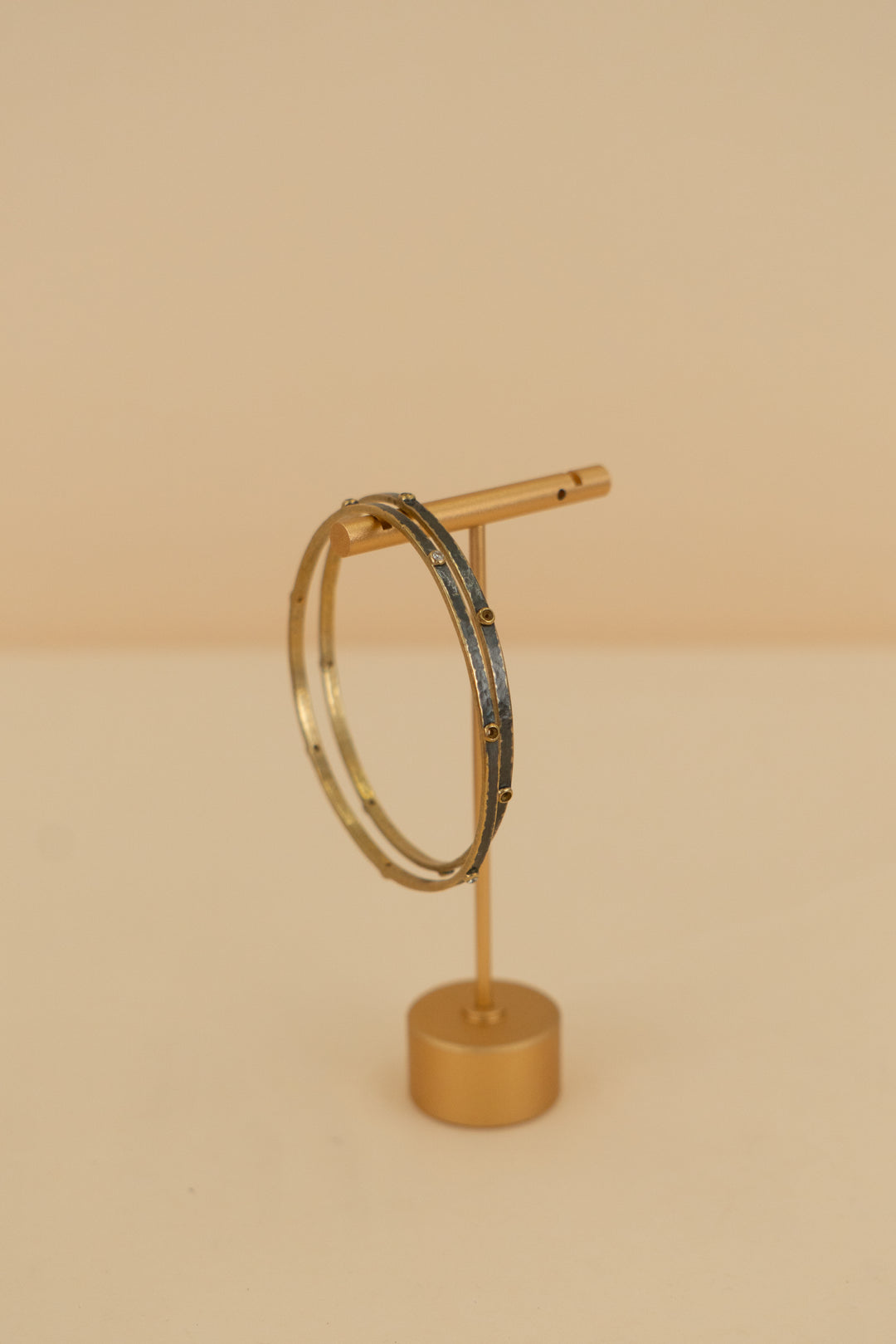 black and gold bangle with studs (os)
