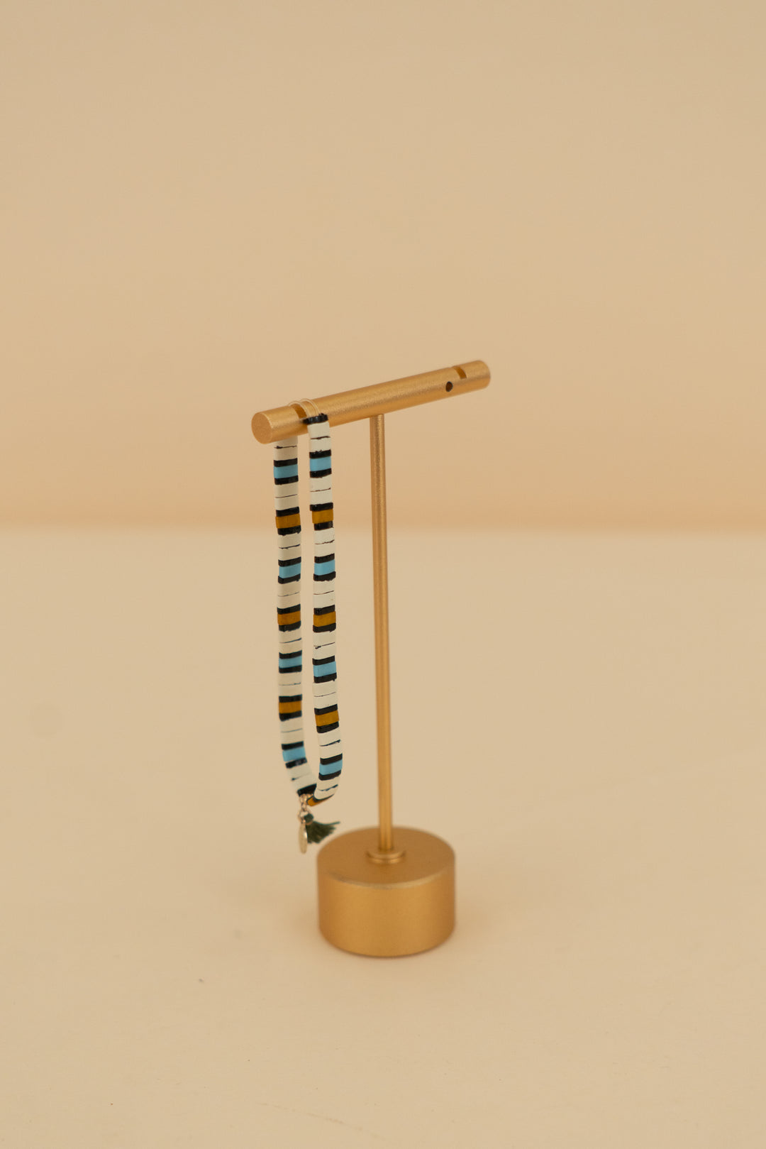 shashi bracelet yellow blue and white with tassel (os)