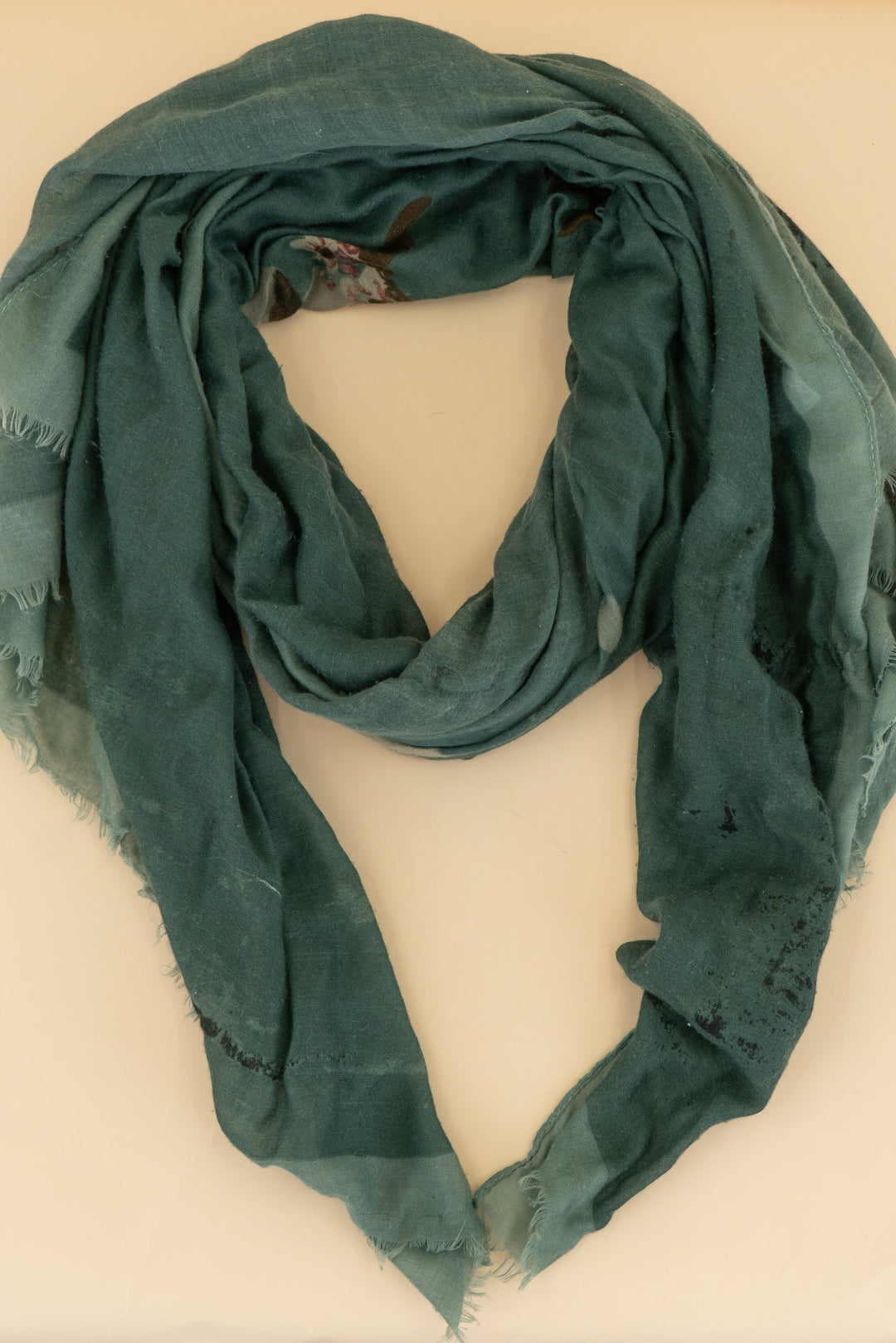 green blue floral scarf (os)