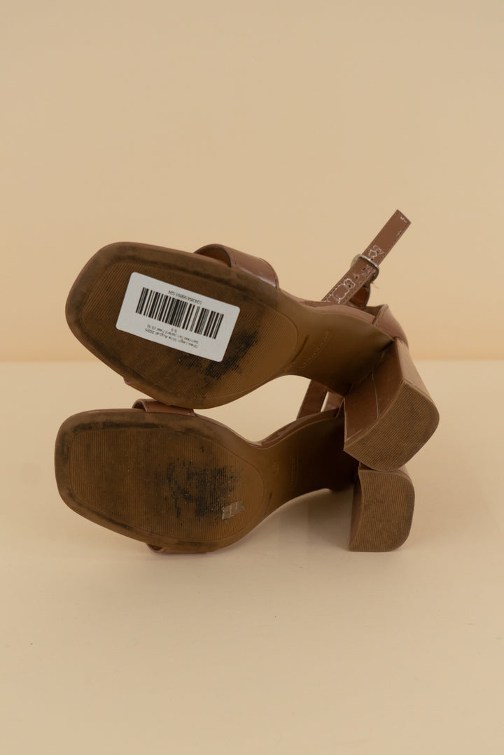 bamboo tan patent heel (6.5)