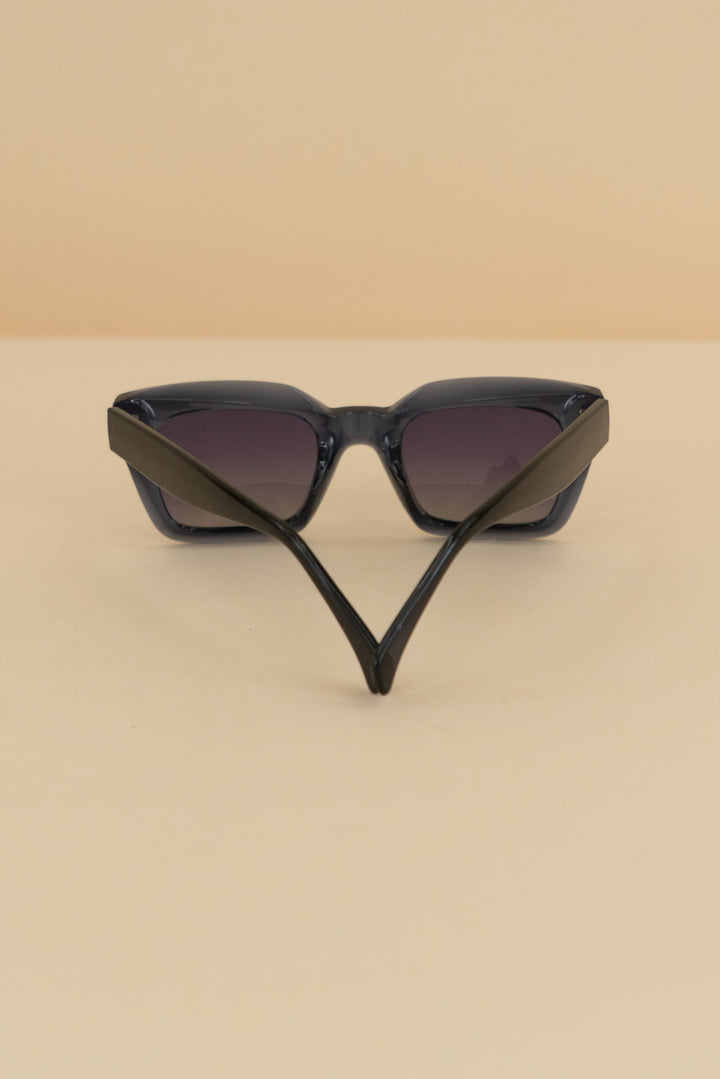 ryan simkhai navy square oversized sunglasses with blue lens nwt (os)