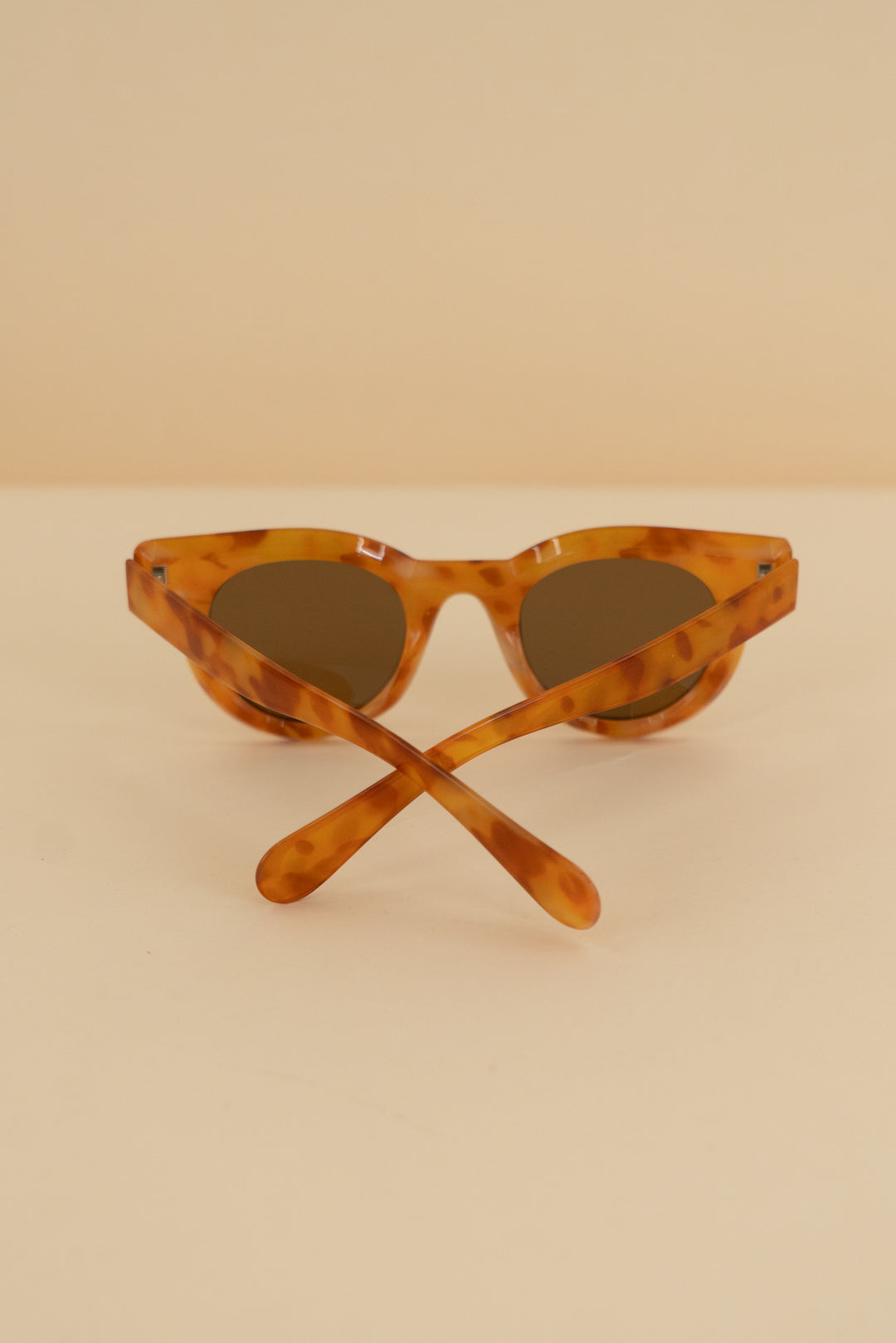 ryan simkhai light brown tortoise shell round oversized sunglasses nwt (os)