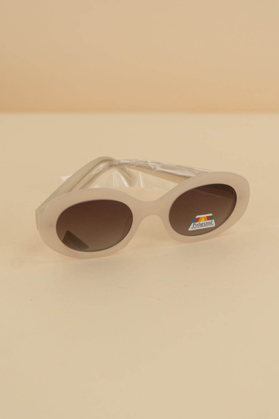 ryan simkhai white translucent oval sunglasses nwt (os)