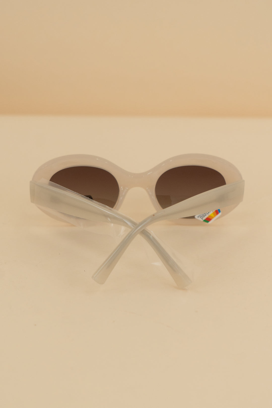 ryan simkhai white translucent oval sunglasses nwt (os)