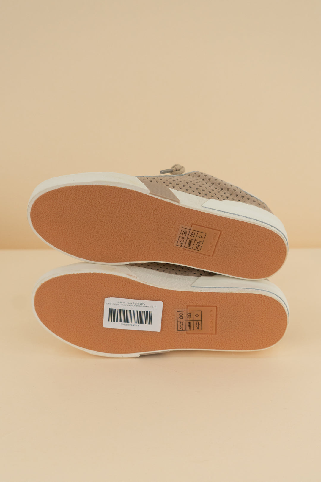 dolce vita light tan perforated suede sneakers nwt (7)