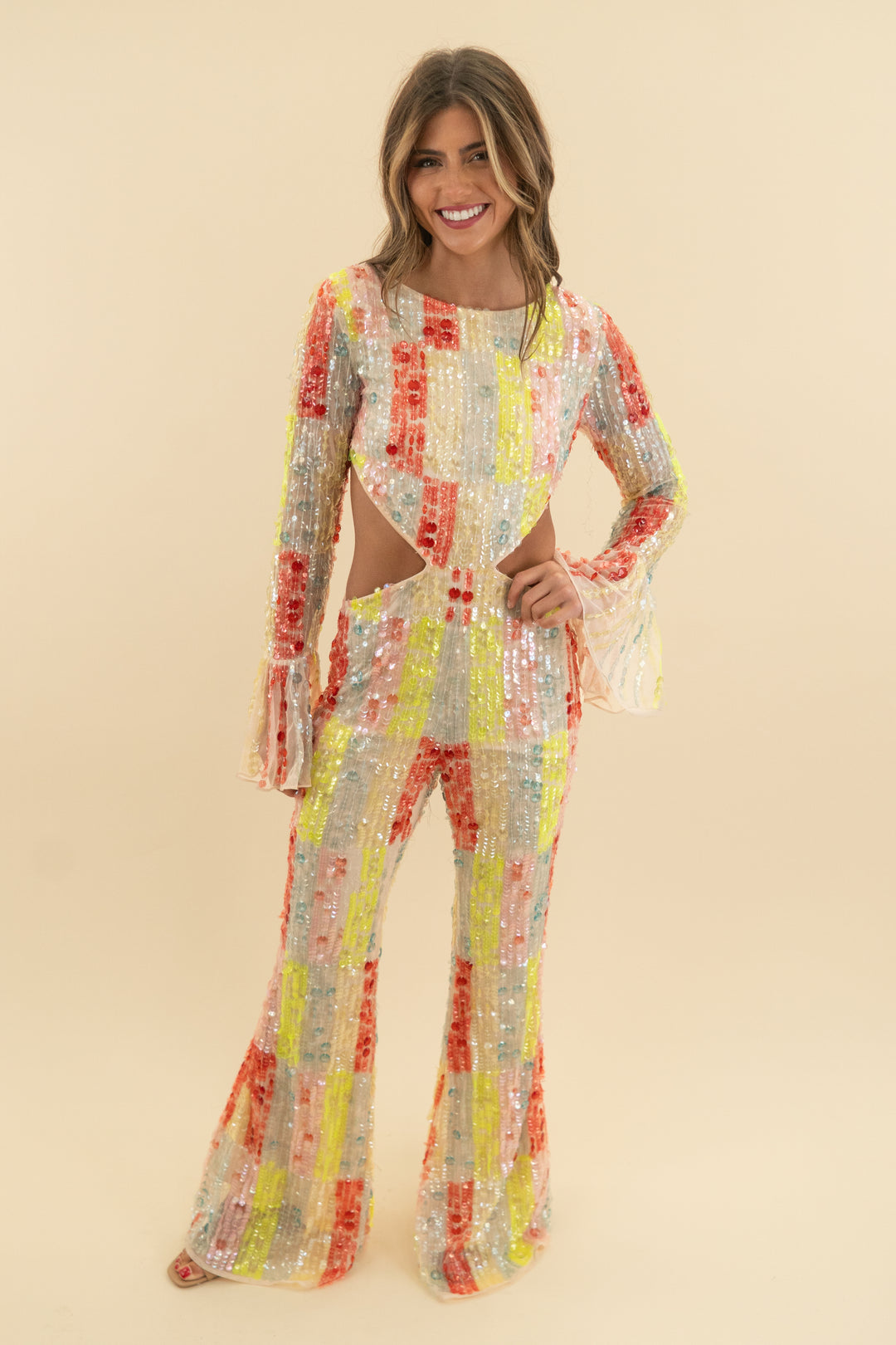 asos luxe pastel sequin jumpsuit (2)