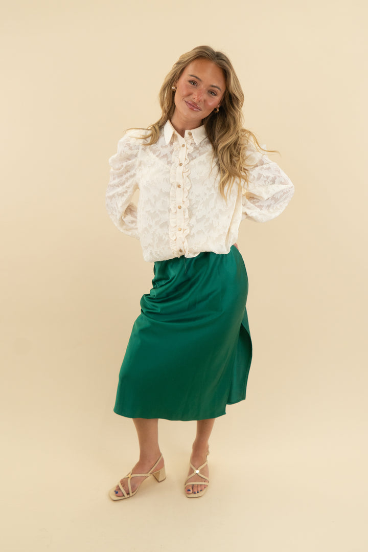 jealous tomato cream floral button up (s)