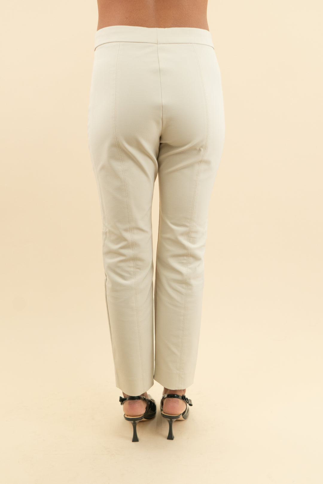 banana republic cream trouser pants (4; retail $120)