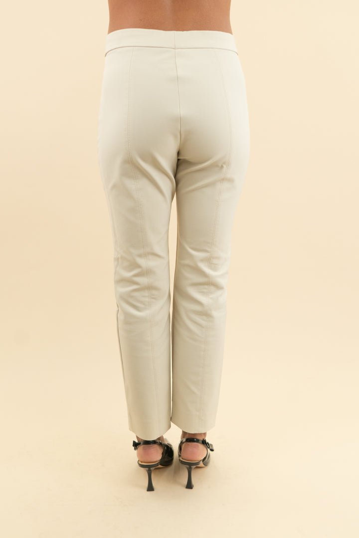 banana republic cream trouser pants (4; retail $120)