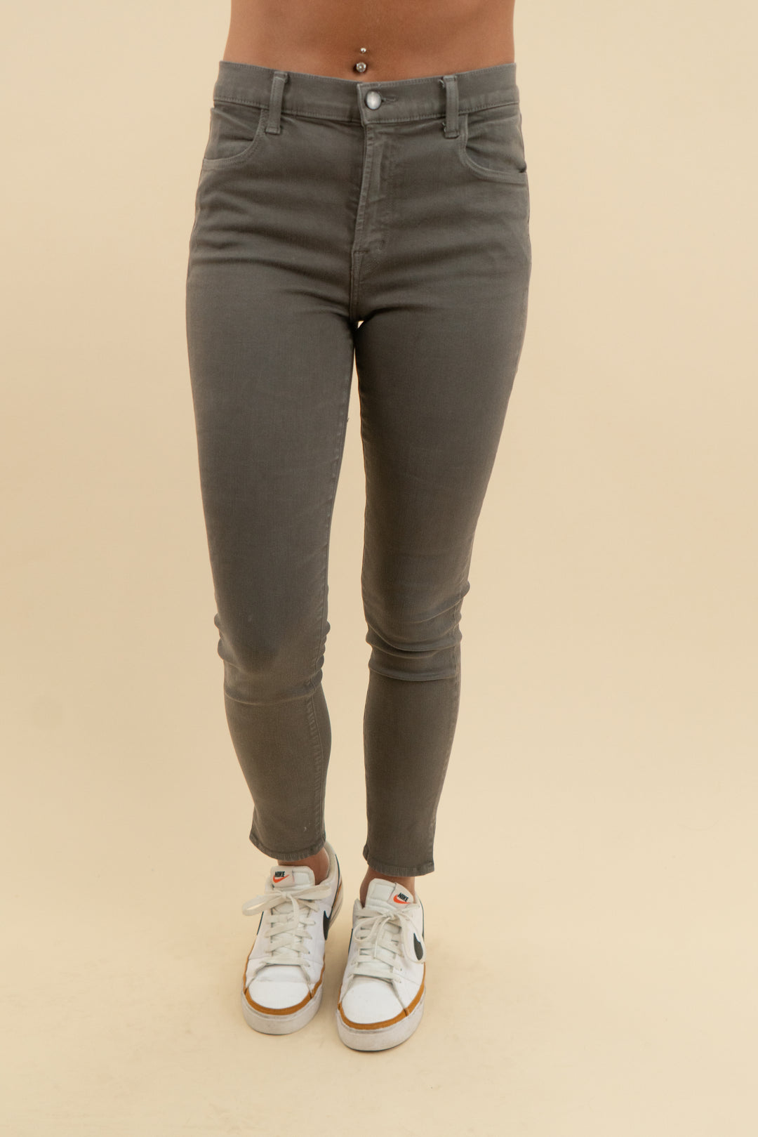 j brand dark grey skinny jeans (27; retail $265)