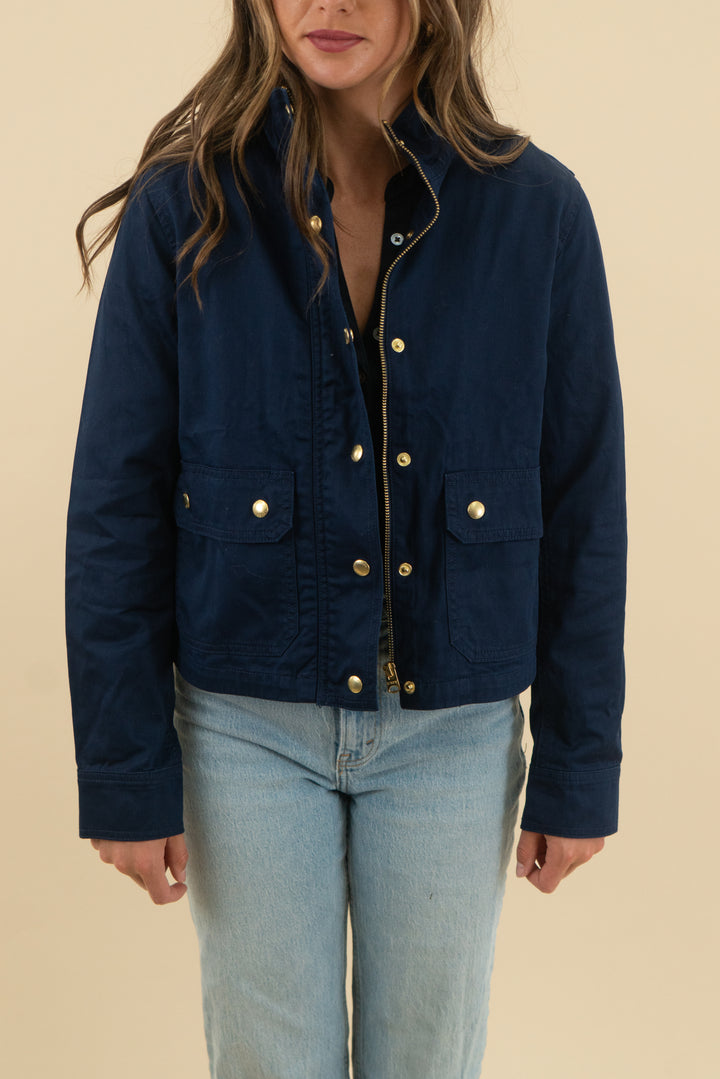 j crew navy coat NWT (xs; retail $158)
