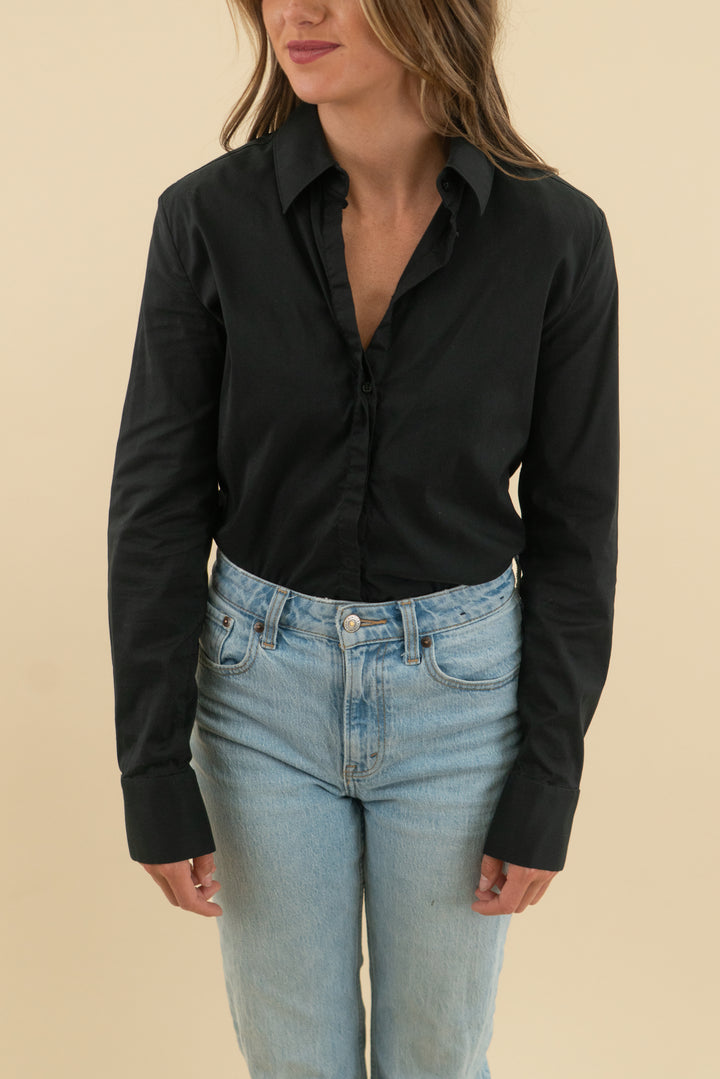 wolford black button up (s)