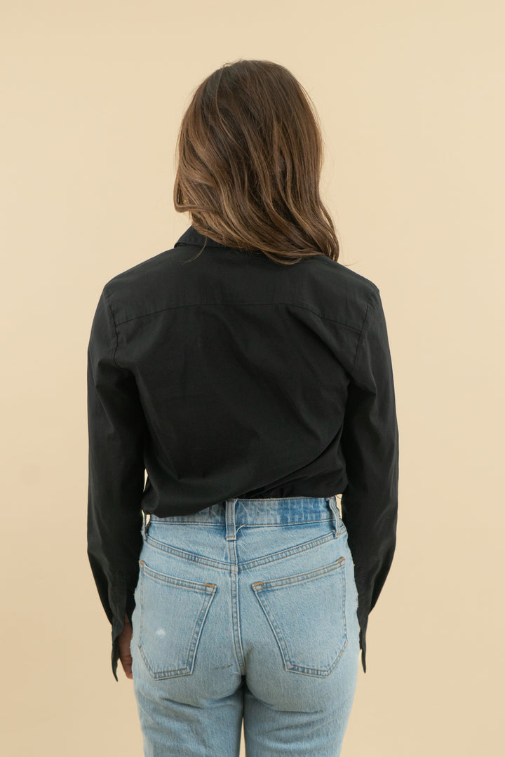 wolford black button up (s)