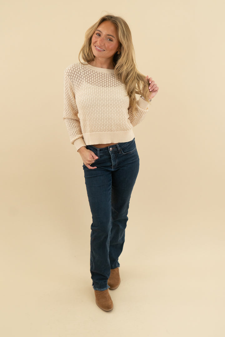 sioni cream pearl sweater (m)