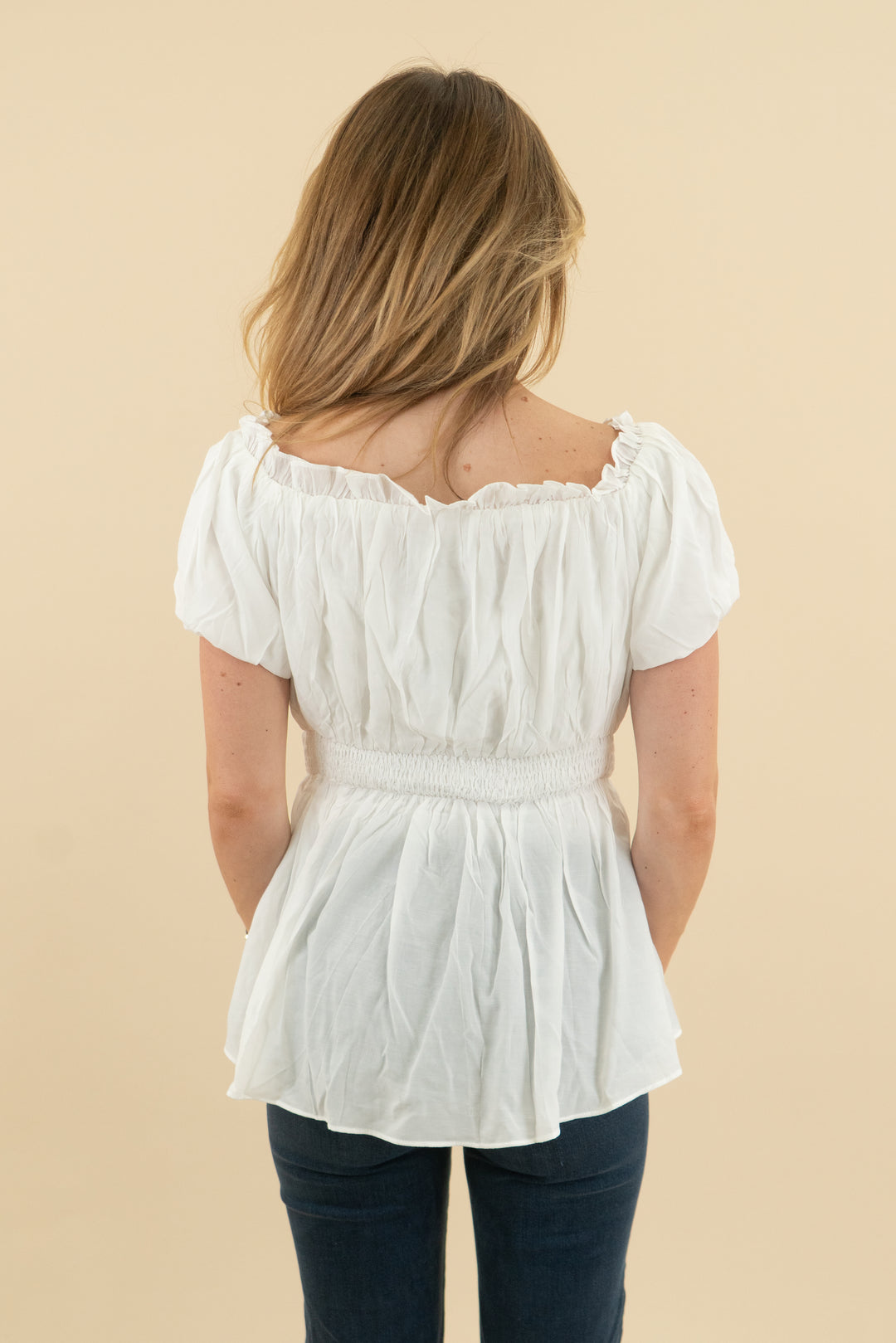 scarlet darkness white blouse NWT (s)