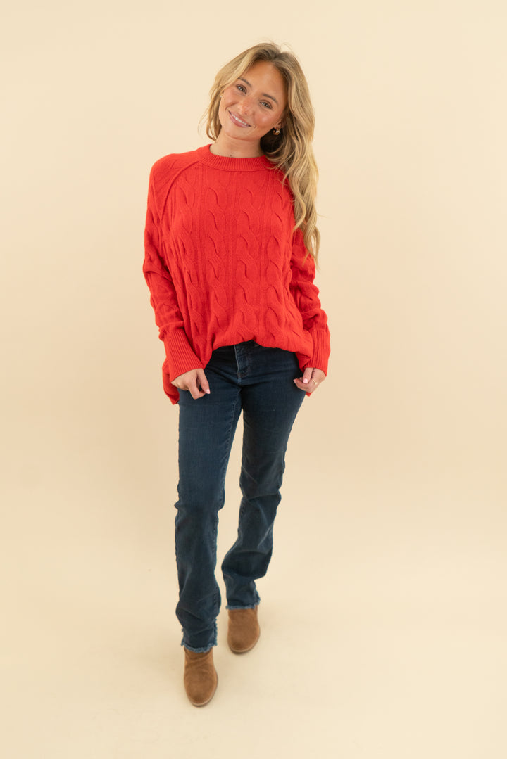 aerie red sweater NWT (s; $59.95)