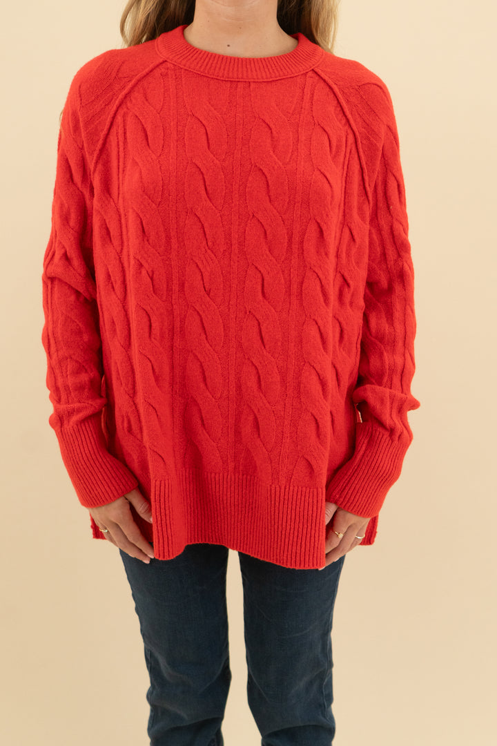 aerie red sweater NWT (s; $59.95)