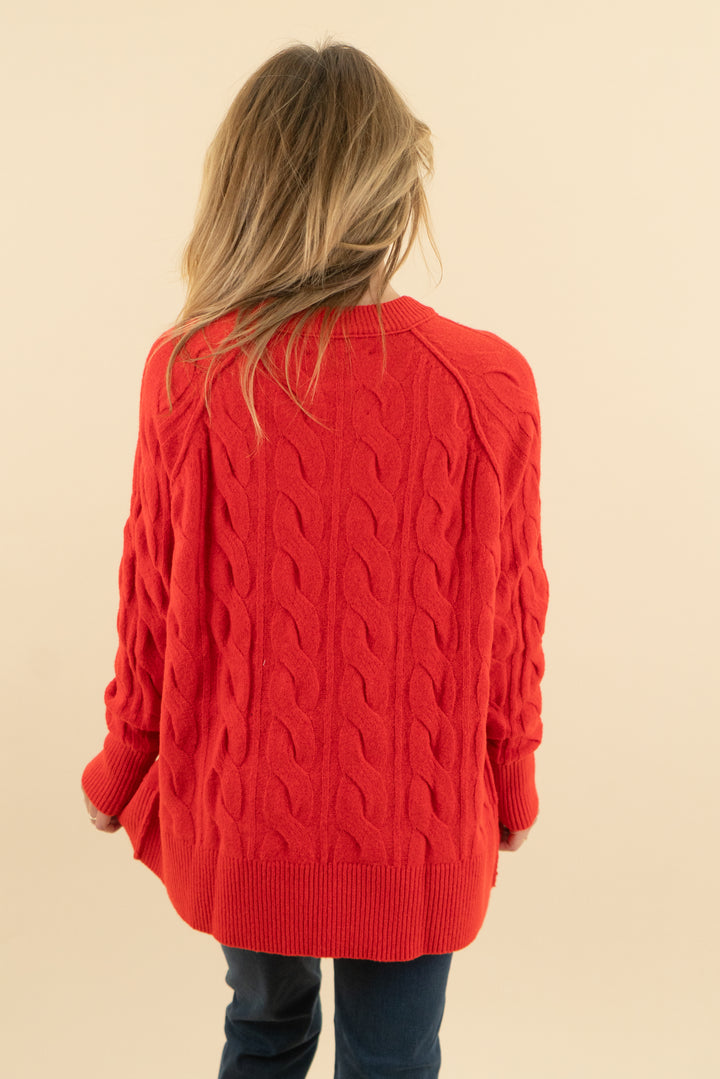 aerie red sweater NWT (s; $59.95)