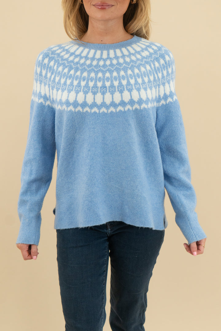 j crew periwinkle extra soft sweater (m)