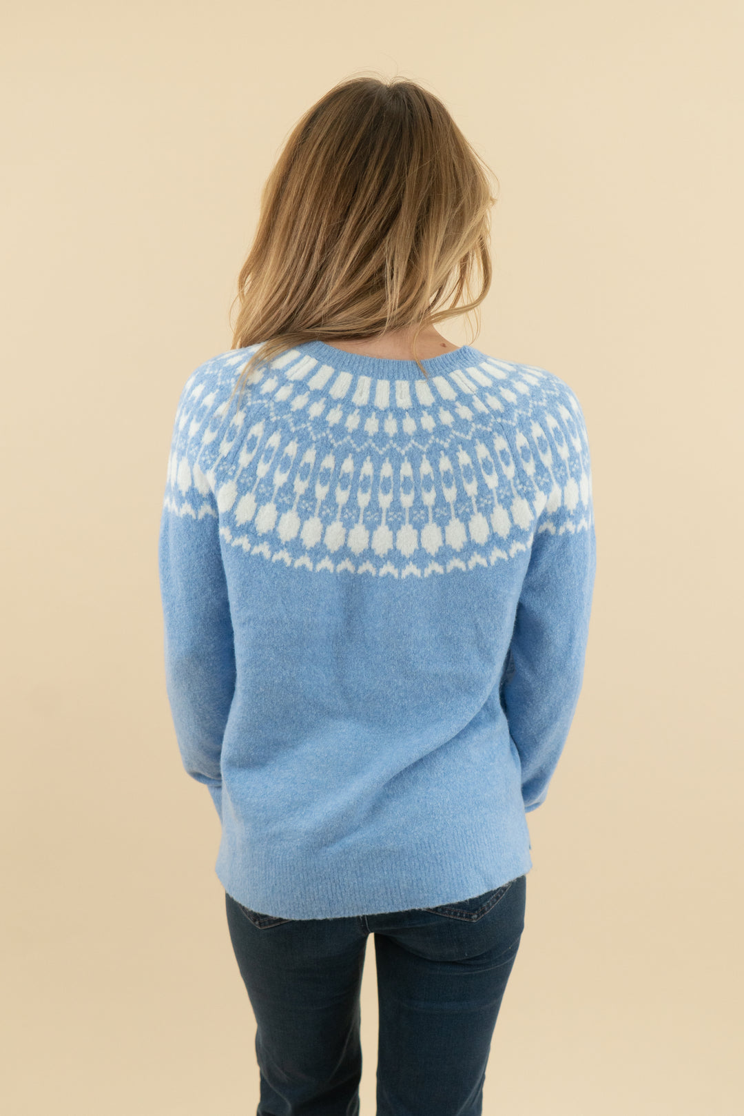 j crew periwinkle extra soft sweater (m)