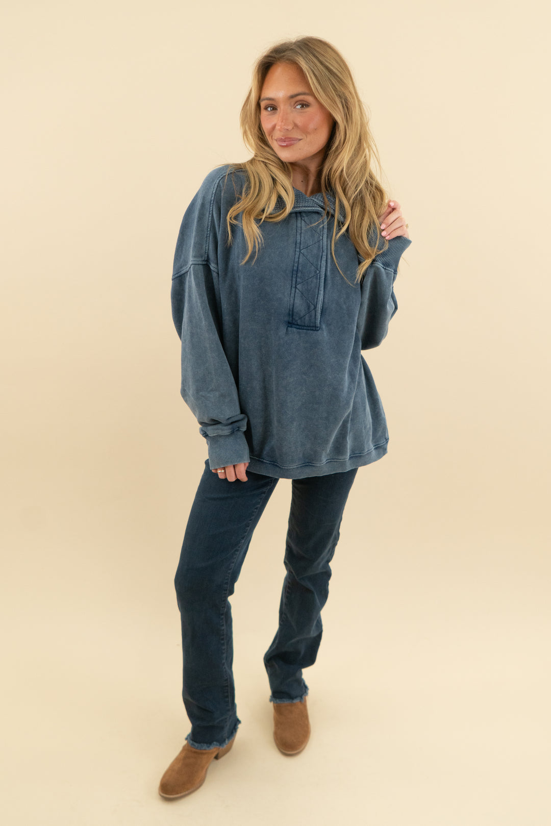aerie blue pullover NWT (m; $64.95)