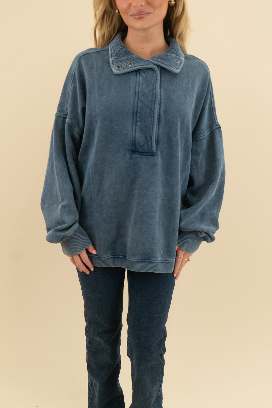 aerie blue pullover NWT (m; $64.95)