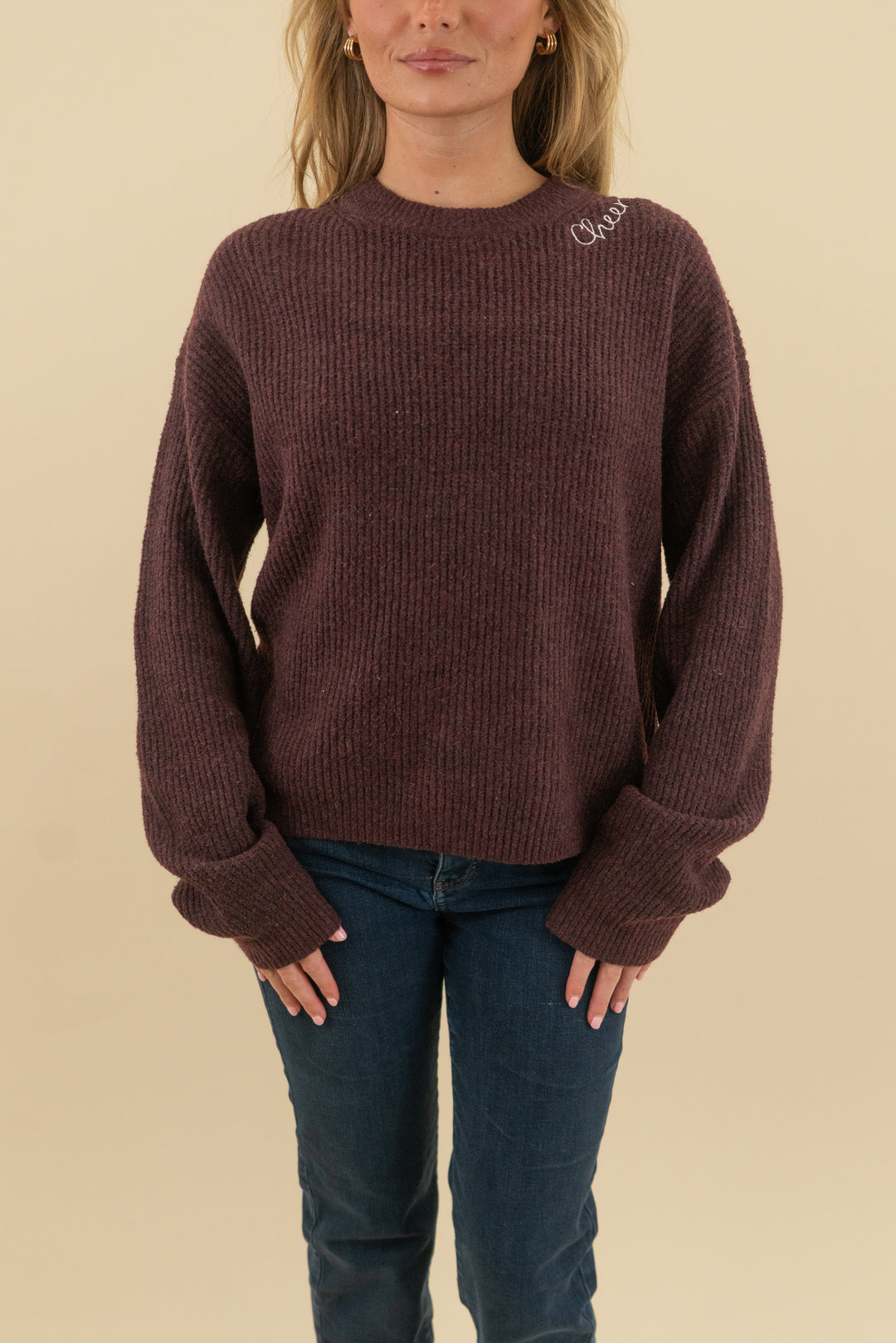 a new day cheers maroon sweater (m)