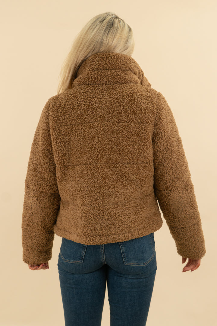 Abercrombie & Fitch Mini Puffer in Brown (s; retail $170)
