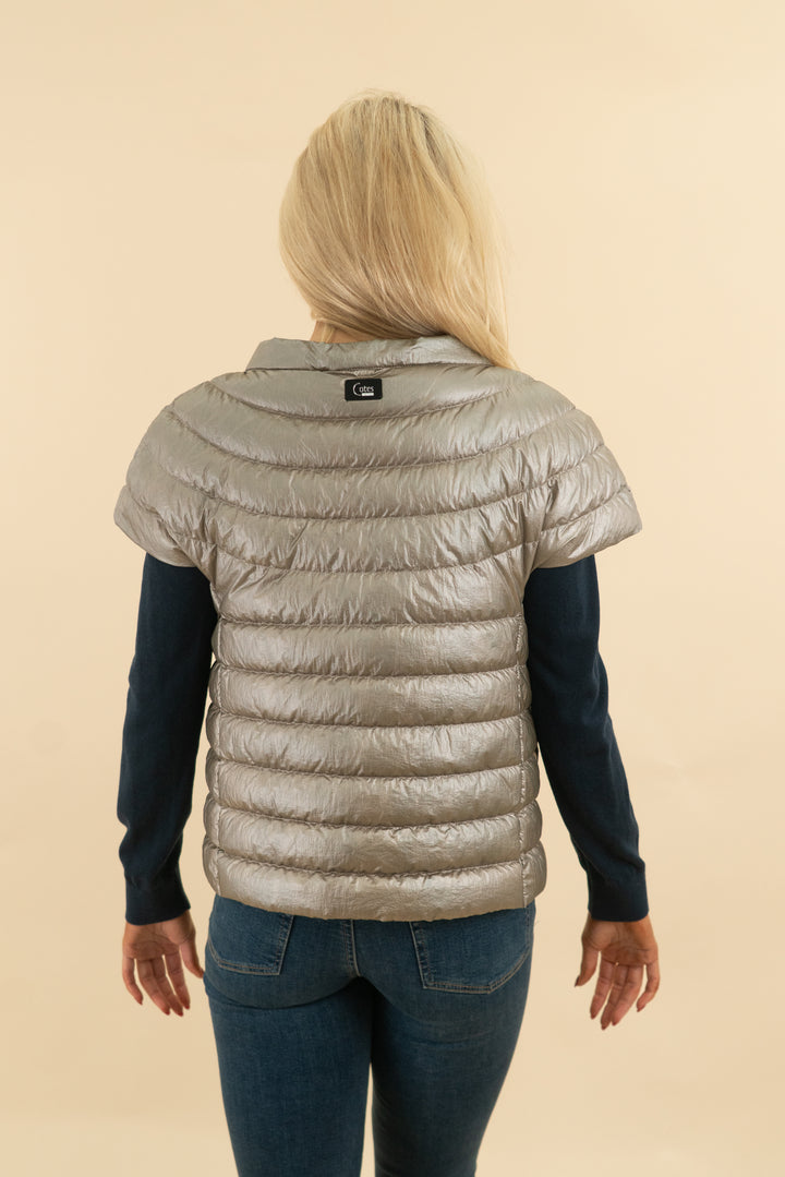 cotes of london Down Vest Metallic Gold (s; retail $248)