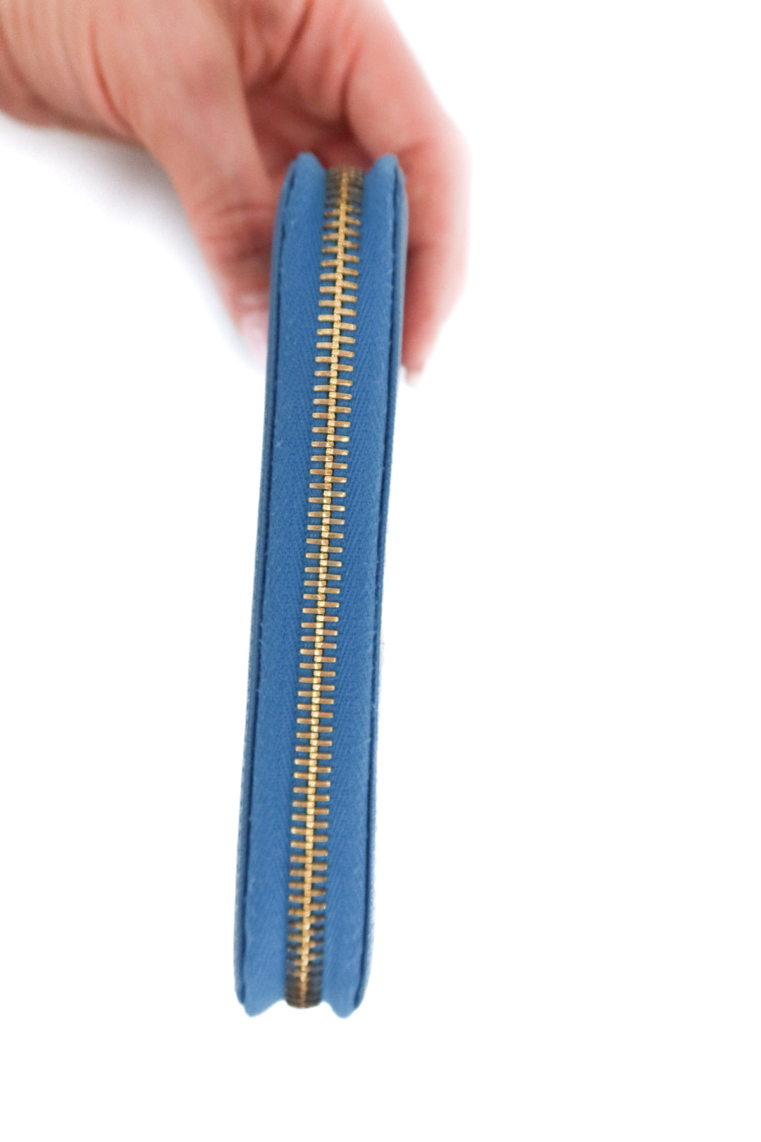 Prada Blue Zip Around Safiano Wallet (retail $695)