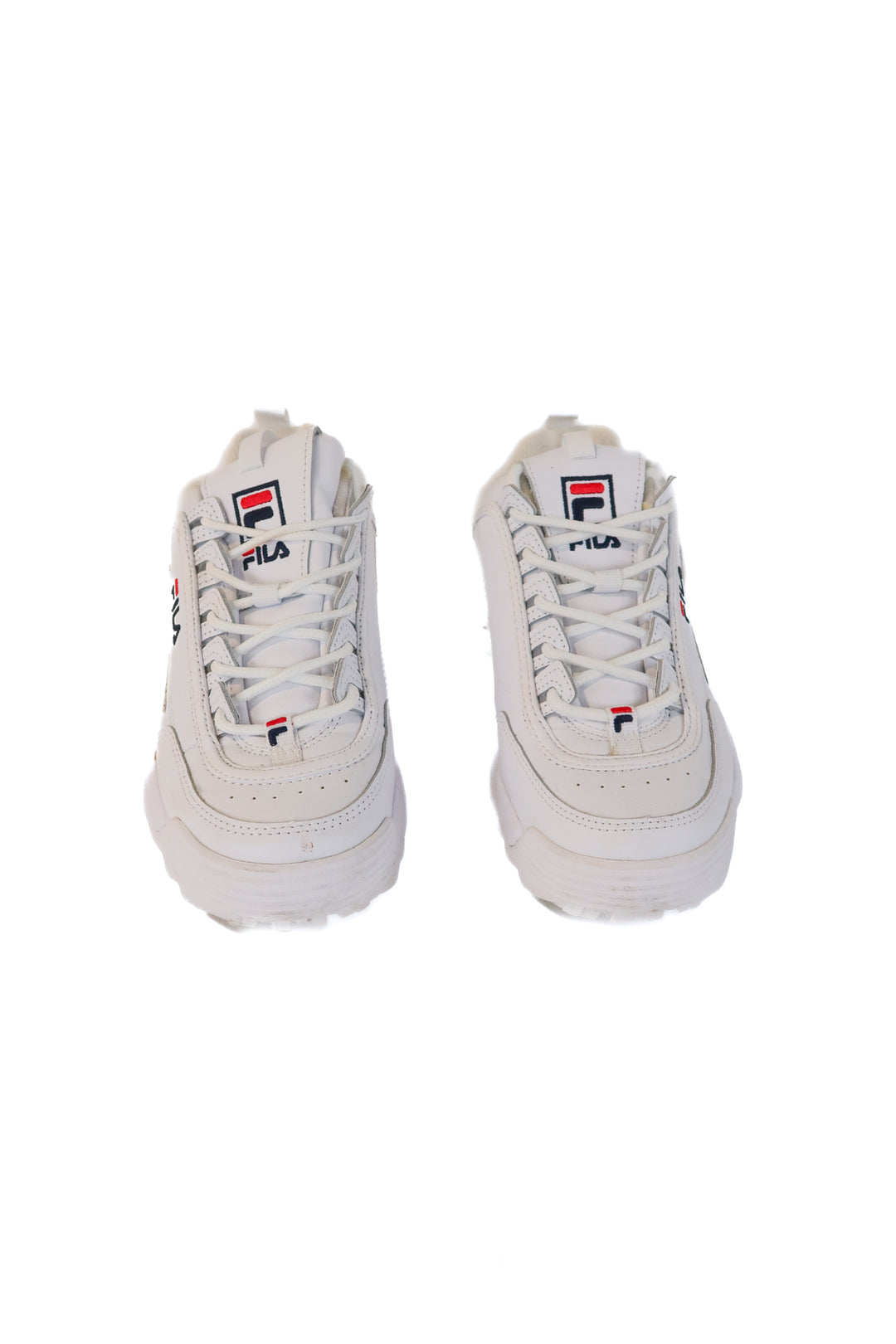 fila white chunky sneakers (8; retail $70)