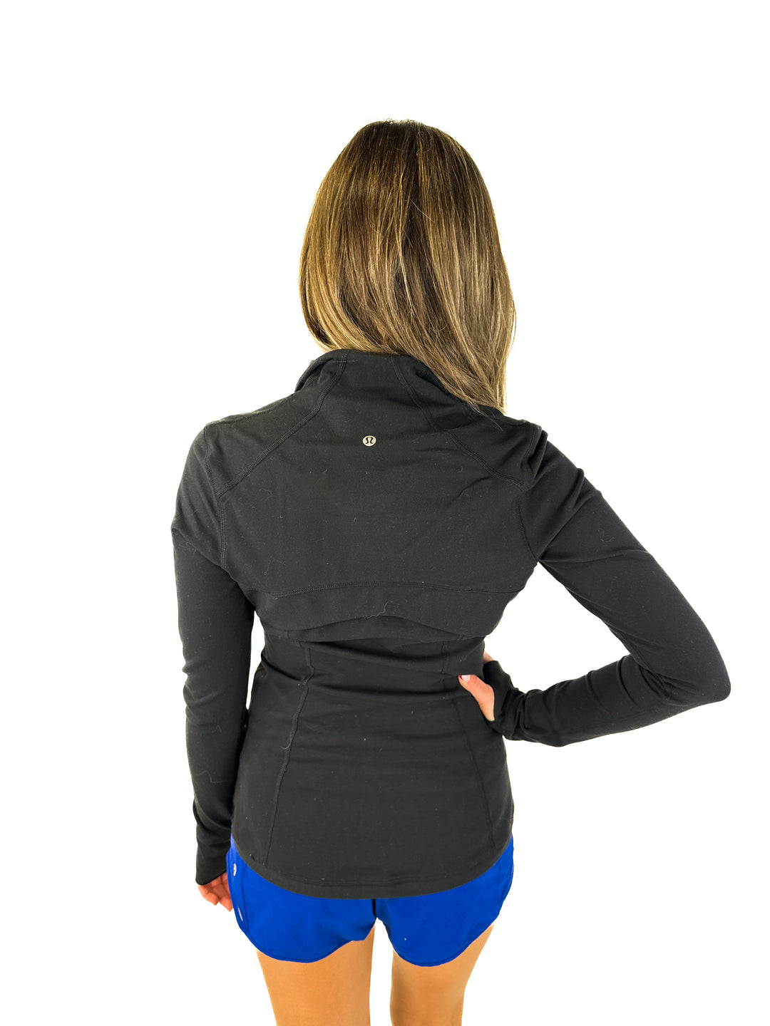 SOLD lululemon black quarter zip (6; retail $128)