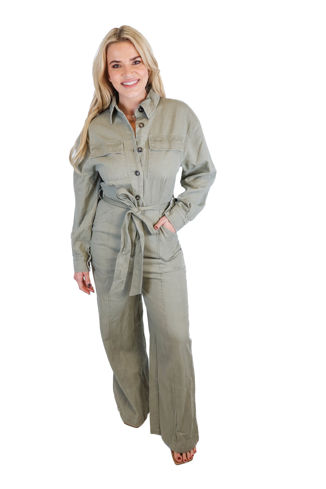 Free Market light green jumpsuit NWT (S)