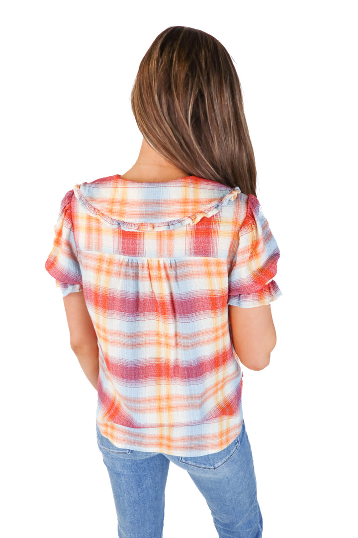Pilcro Plaid Blouse (XS; retail $118)