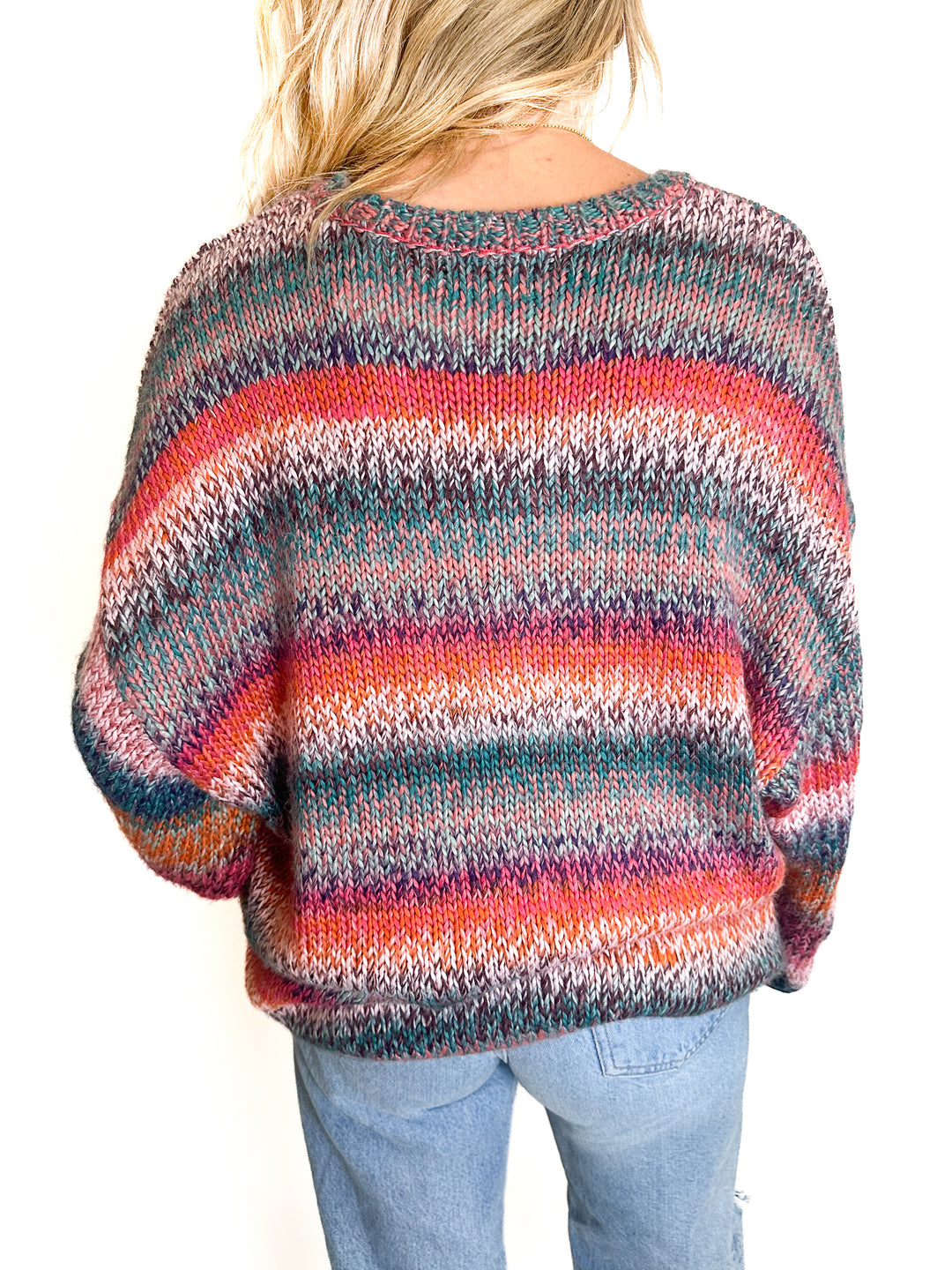 Show Me Your Mumu Ombre Space Dye Knit Sweater (XS)