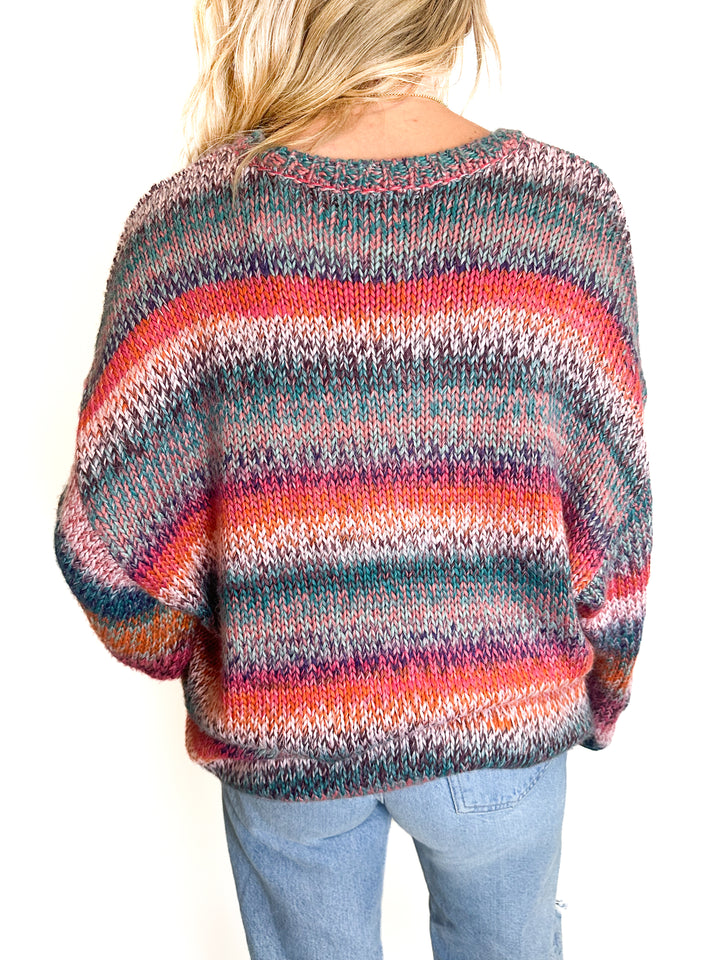 Show Me Your Mumu Ombre Space Dye Knit Sweater (XS)