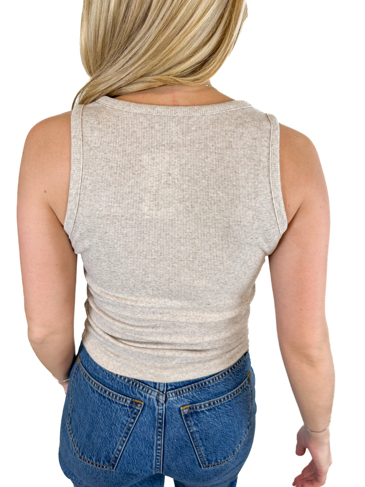 Evereve Linen Rib Tank (XS)