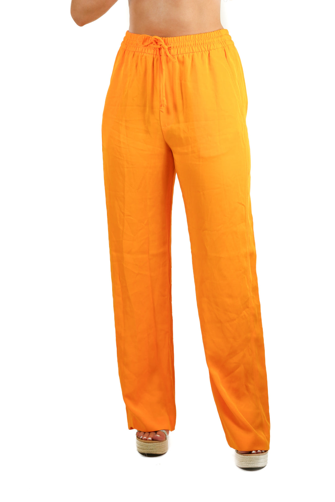Zara Bright Orange Relaxed Pants NWT (S; Retail $50)